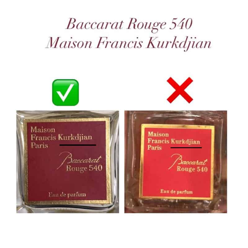 Как распознать подделку Baccarat Rouge 540 Maison Francis Kurkdjian?